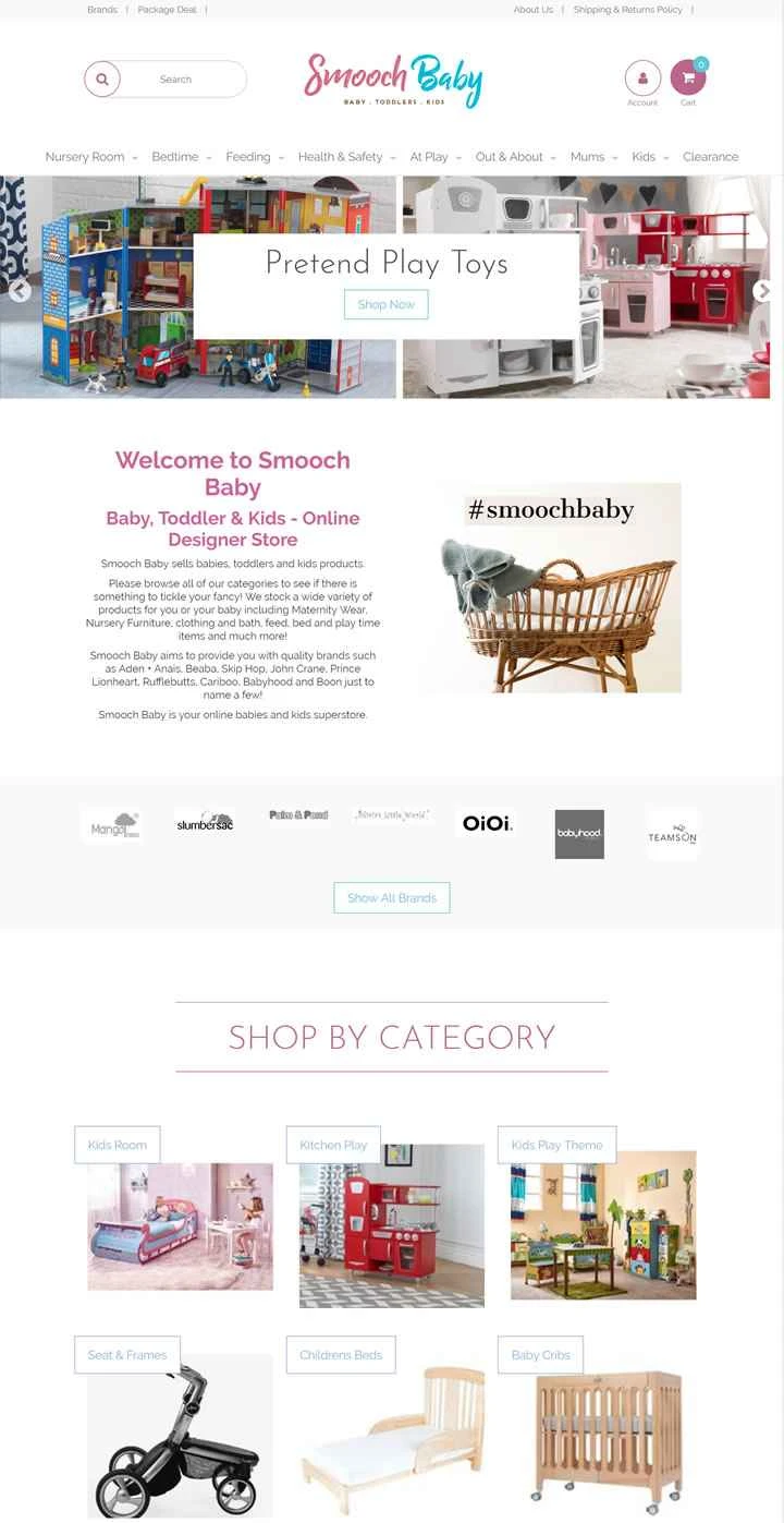 Smooch Baby は、オーストラリアの赤ちゃん、幼児、子供向けのオンライン デザイナー ストアです。