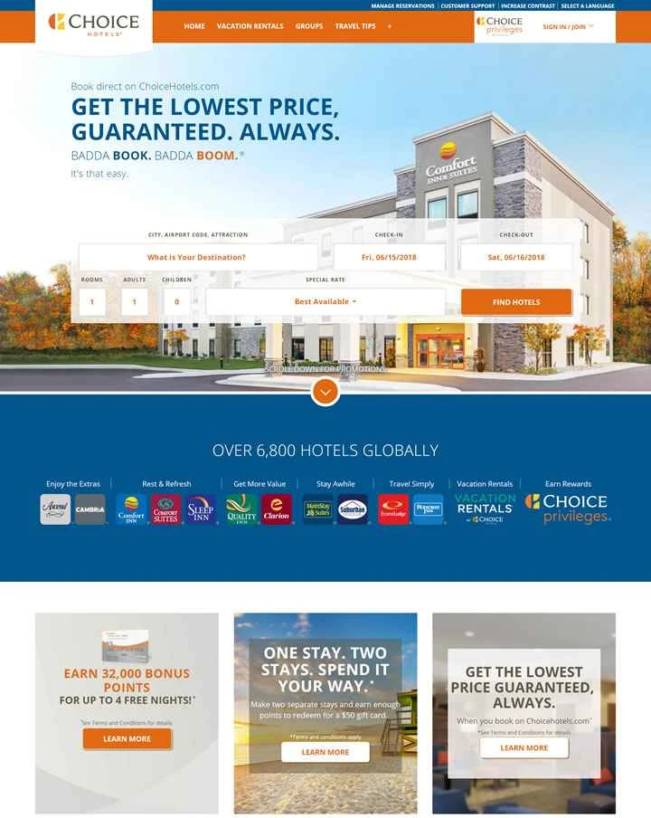 米国のホテル持株会社、チョイスホテルズ