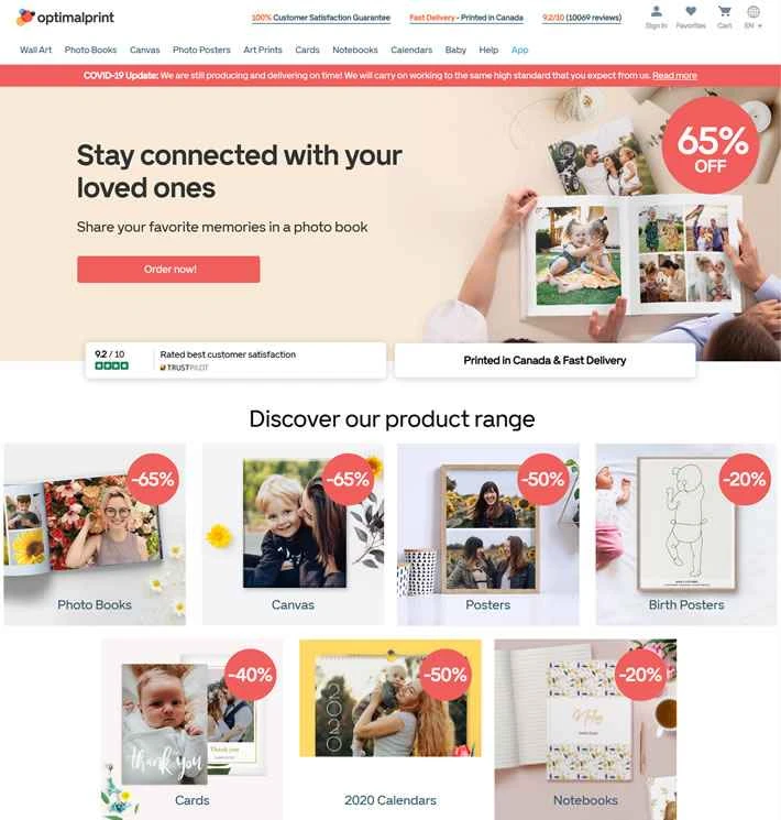 Optimalprint Canada: オンライン印刷サービス