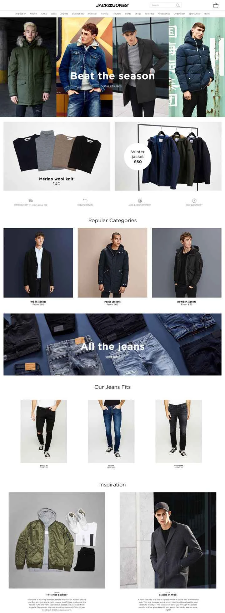 JACK & JONES UK 公式ウェブサイト: ヨーロッパを代表するメンズウェアメーカー