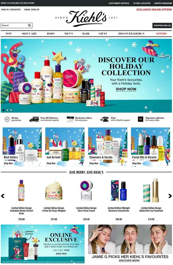 キールズUK公式サイト：キールズUK