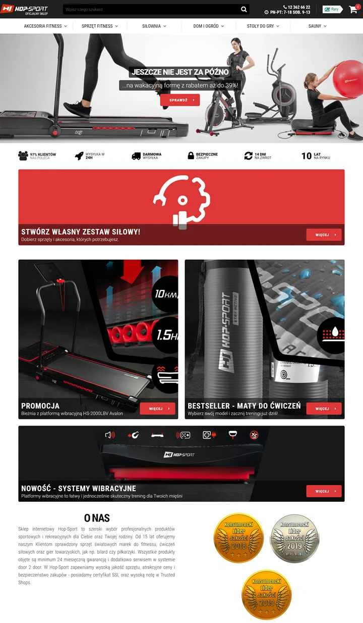 ポーランドのオンラインスポーツ用品店：Hop-Sport.pl