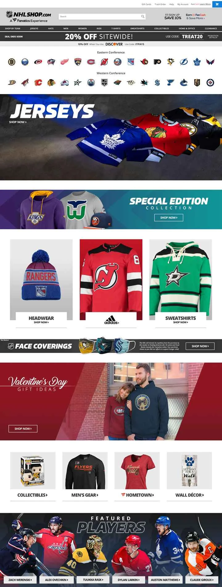 NHL公式オンラインストア：Shop.NHL.com