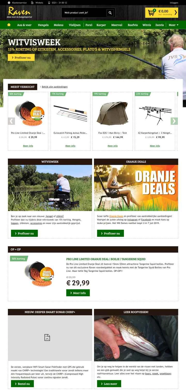 オランダのオンライン釣りショップ：Raven