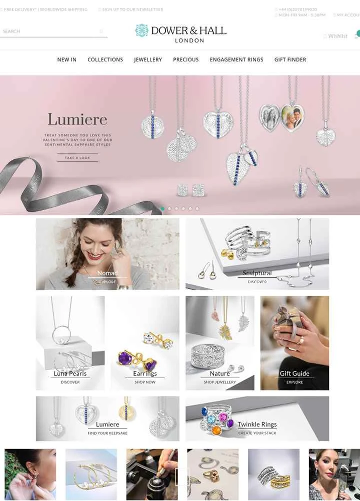 Dower & Hall 公式サイト: 手頃な価格の英国高級ジュエリーブランド