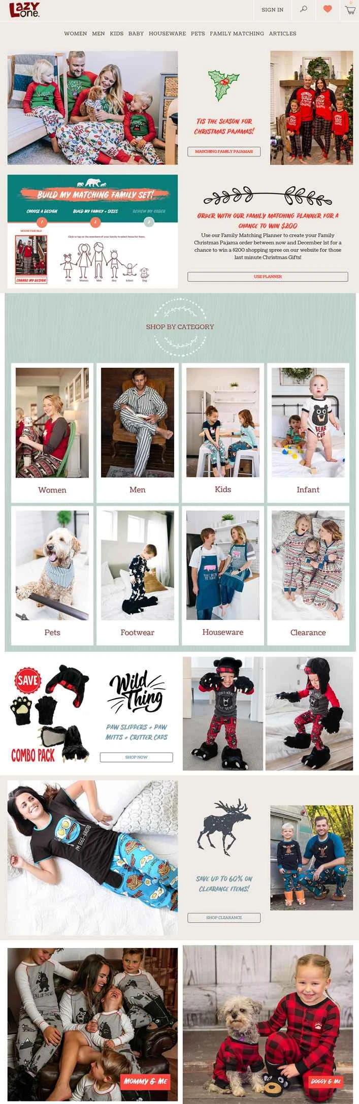 楽しいパジャマとギフト：LazyOne