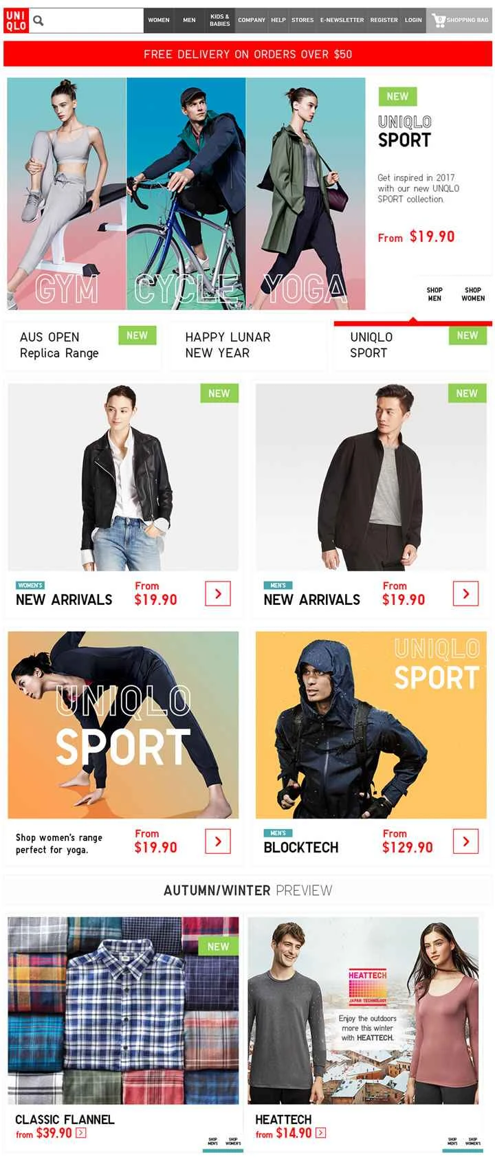 ユニクロオーストラリア公式サイト：ユニクロオーストラリア