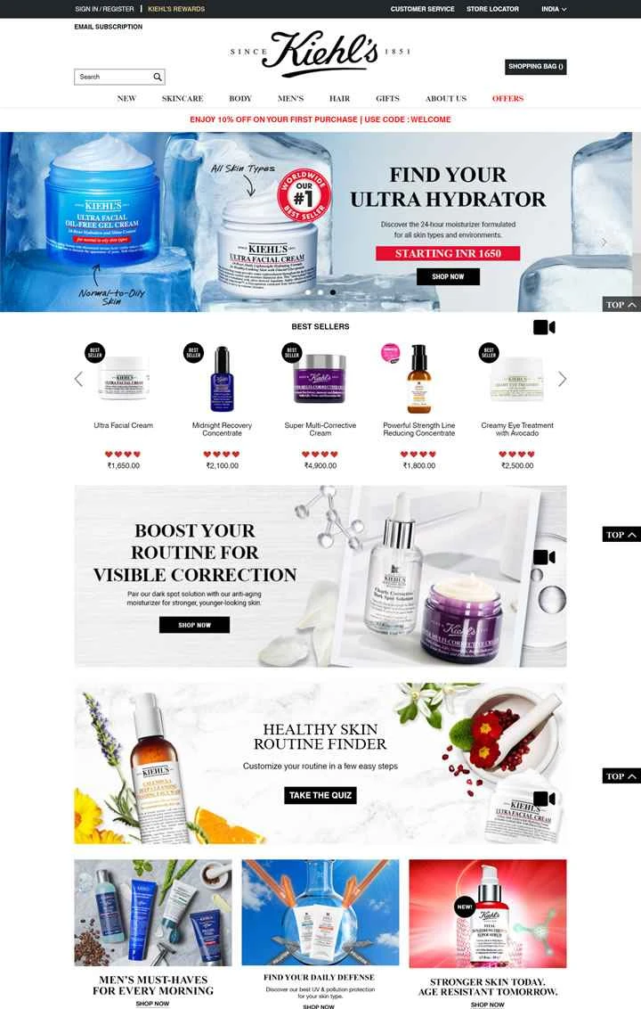 キールズ インド公式サイト: キールズ インド