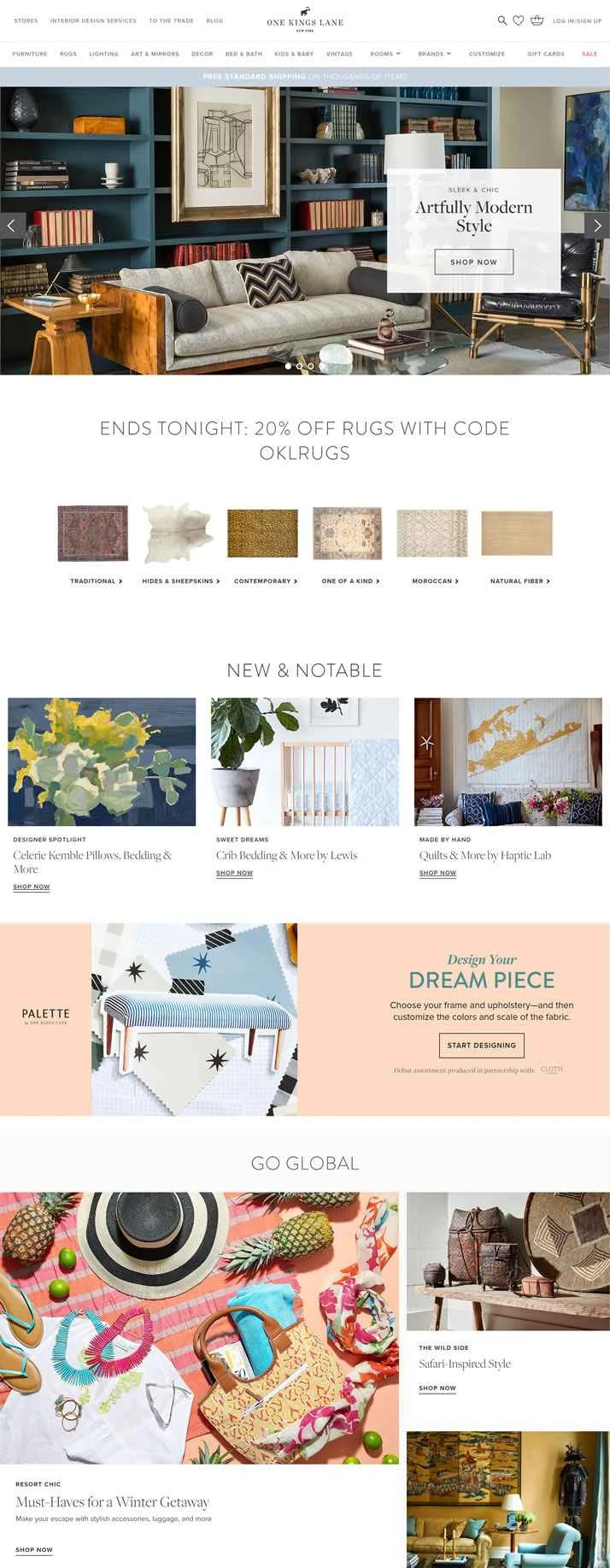 One Kings Lane は、米国を拠点とする家庭用装飾品および高級家具のオンライン小売業者です。