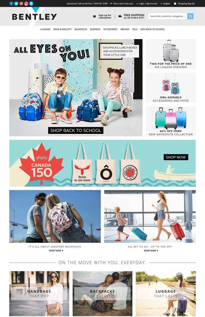 カナダ最大のバッグと旅行用品の小売業者、ベントレーレザーズ