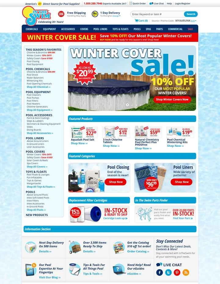 米国ナンバーワンの水泳用品サプライヤー：In The Swim