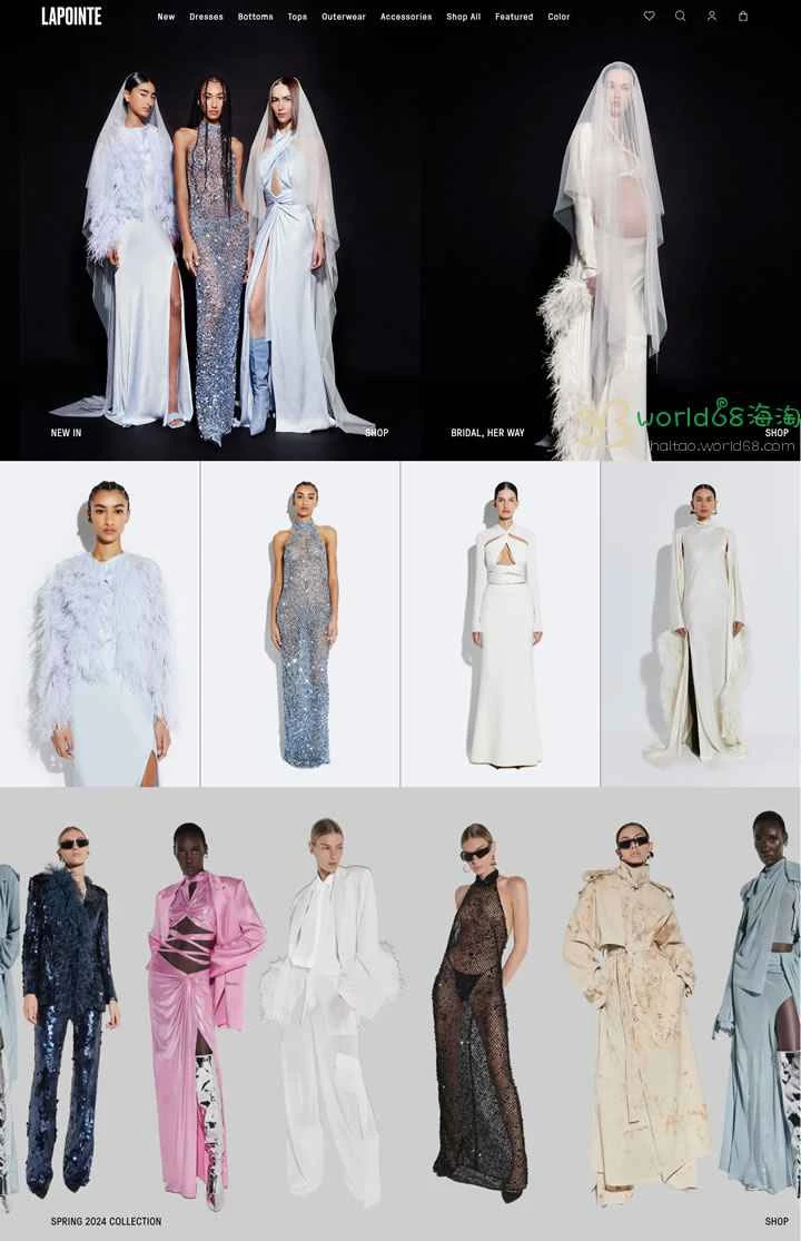 LAPOINTE公式サイト：ラグジュアリーなモノクロームドレス、ボトムス、コート