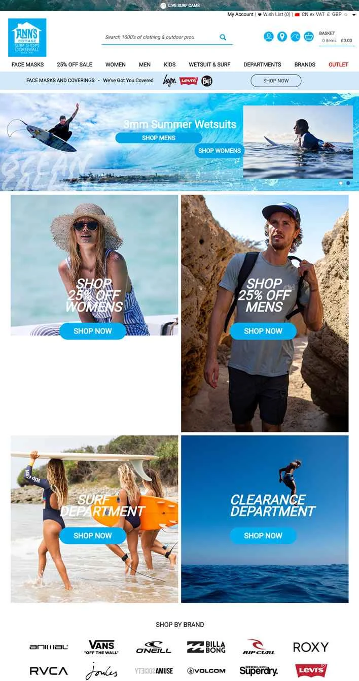 英国No.1サーフショップ、アンズコテージ
