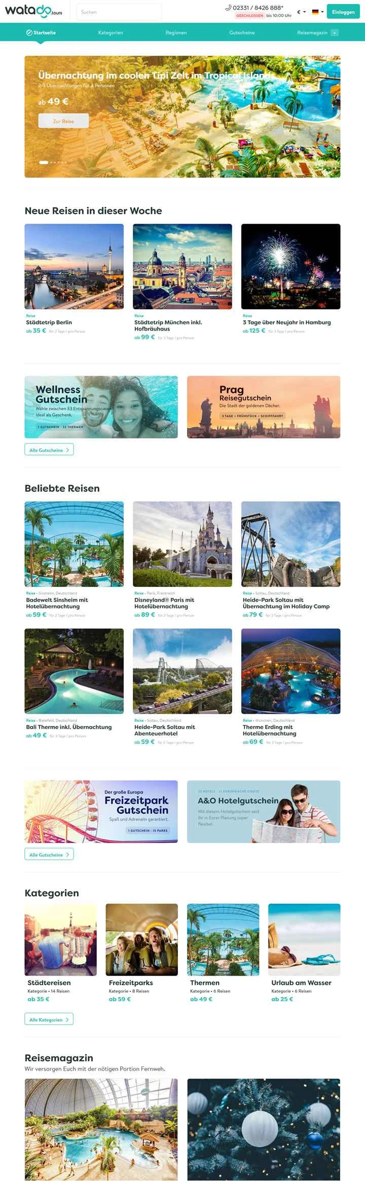 Watadoは、ドイツでの旅行、体験、アクティビティを予約するためのプラットフォームです。