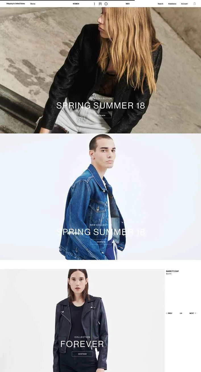 IRO US公式サイト：フランスの衣料品ブランド