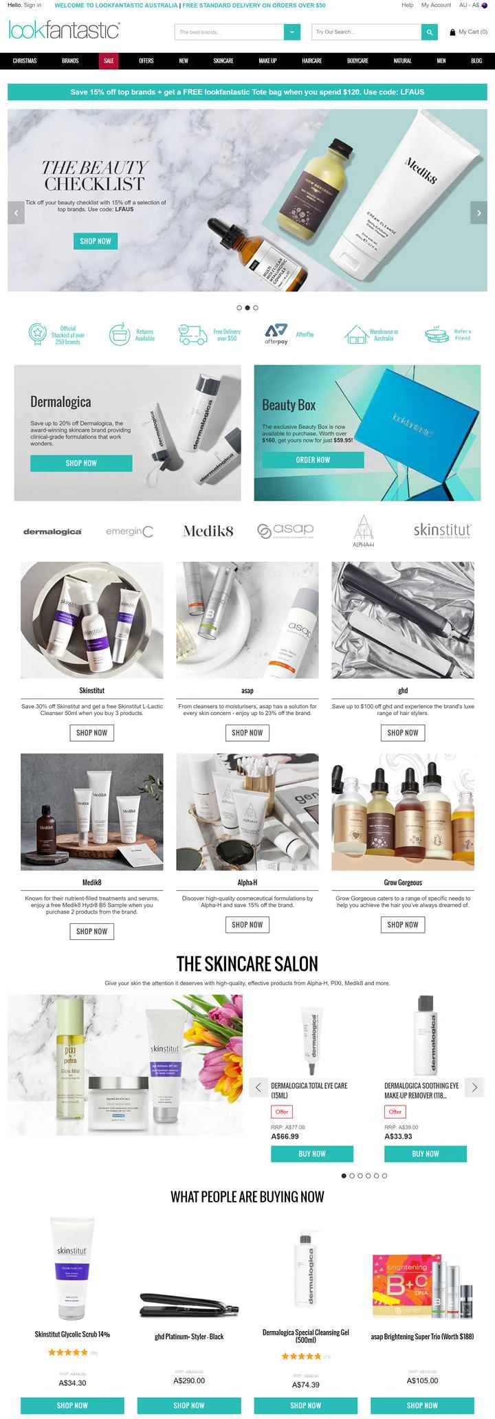 Lookfantastic Australia: イギリスの有名な美容ショッピングサイト