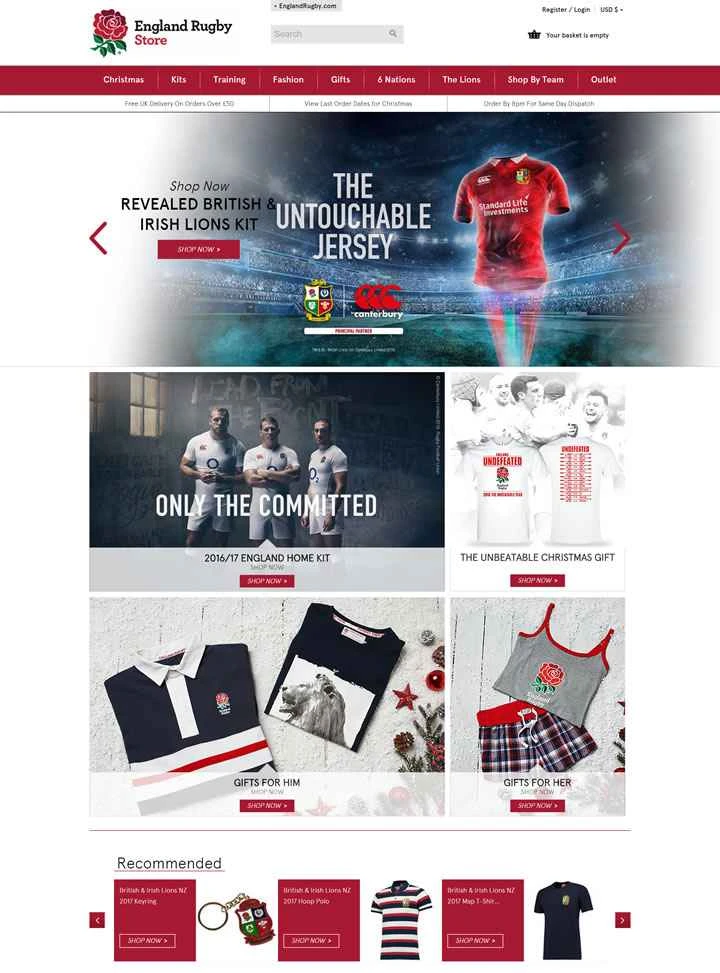 イングランドラグビーストア