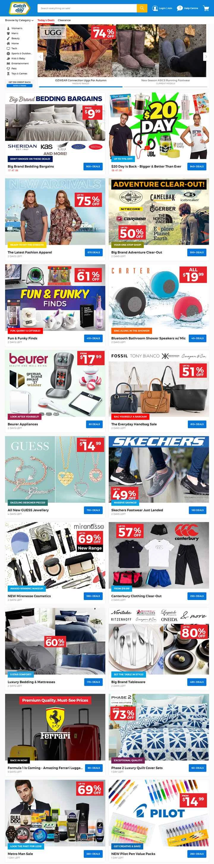 オーストラリアのeコマースサイト、Catch New Zealand：Catch.co.nz