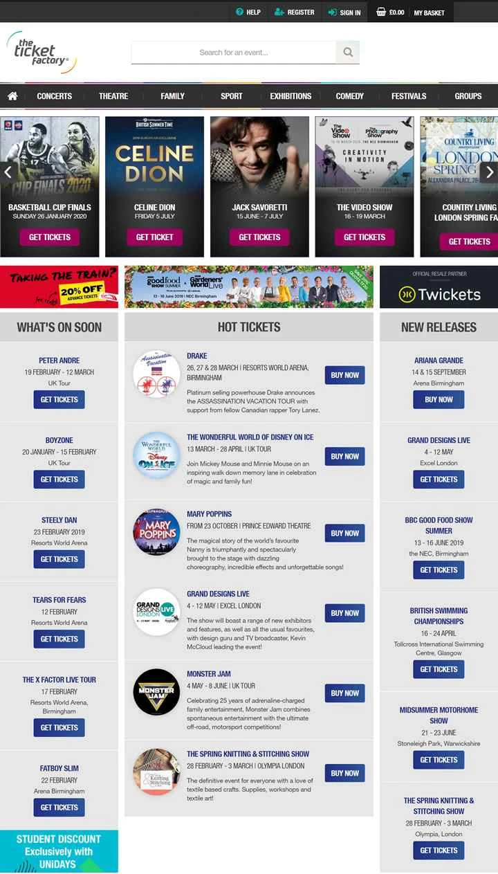 英国有数のチケット販売会社「チケットファクトリー」