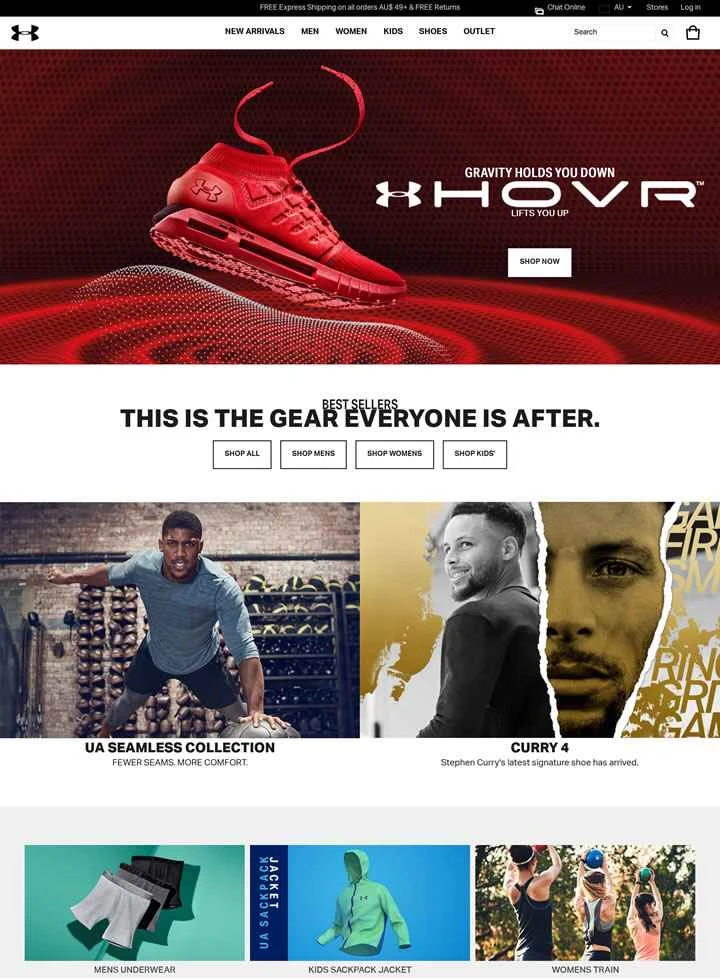 アンダーアーマーオーストラリア公式サイト：アメリカの有名な高級パフォーマンススポーツブランド