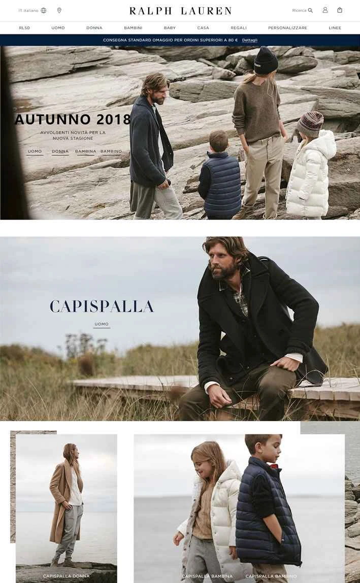 ラルフ ローレン イタリア公式サイト: ファッション界で最も権威のあるブランドの一つ