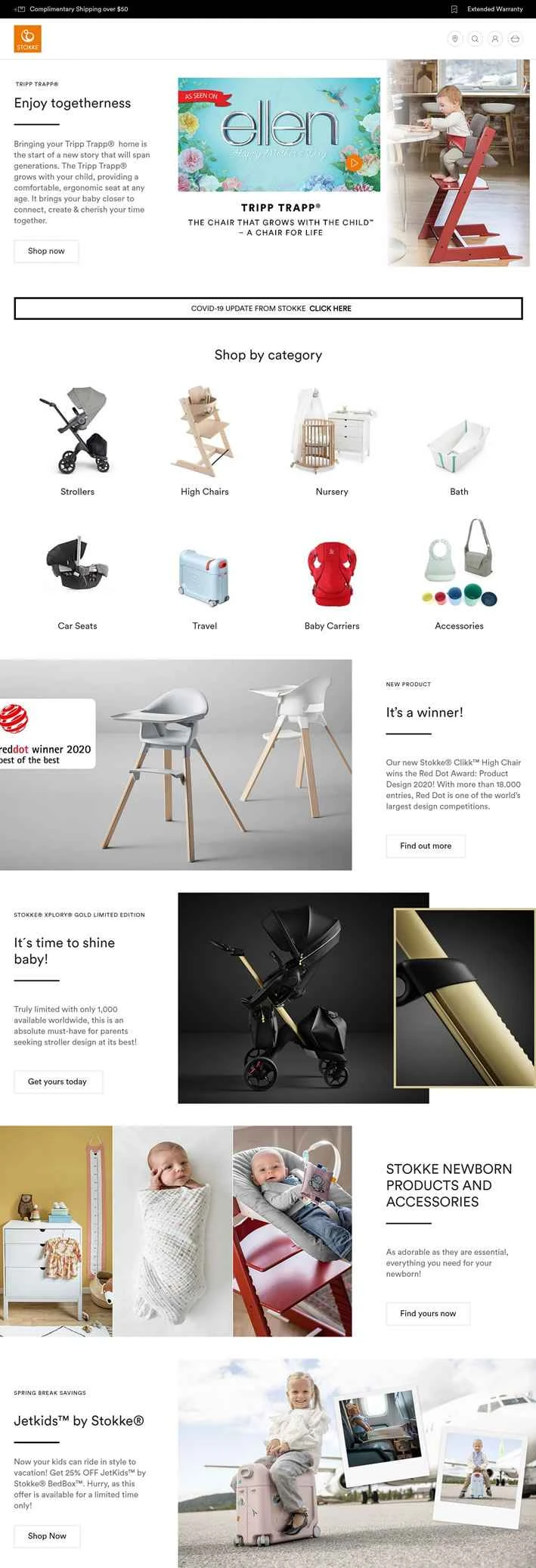 Stokke の米国公式オンライン ストア: 高級子供用家具、ベビーカー、チャイルドシート、アクセサリー。