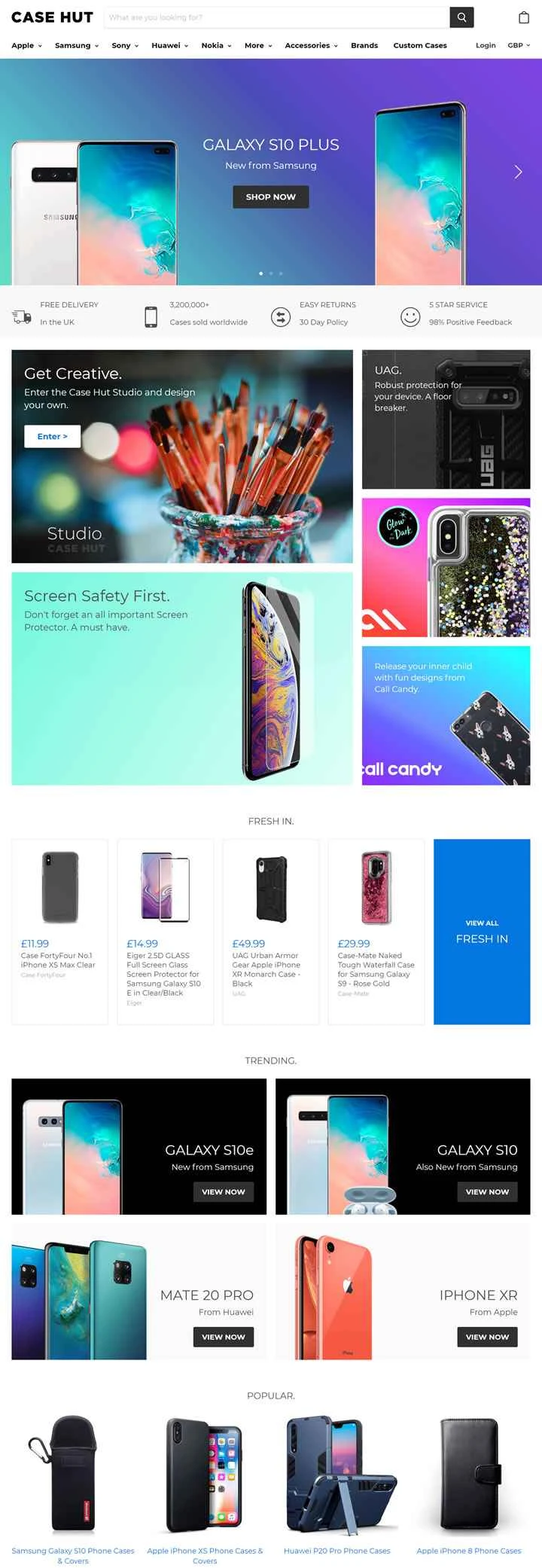 英国のスマホケース購入サイト：Case Hut