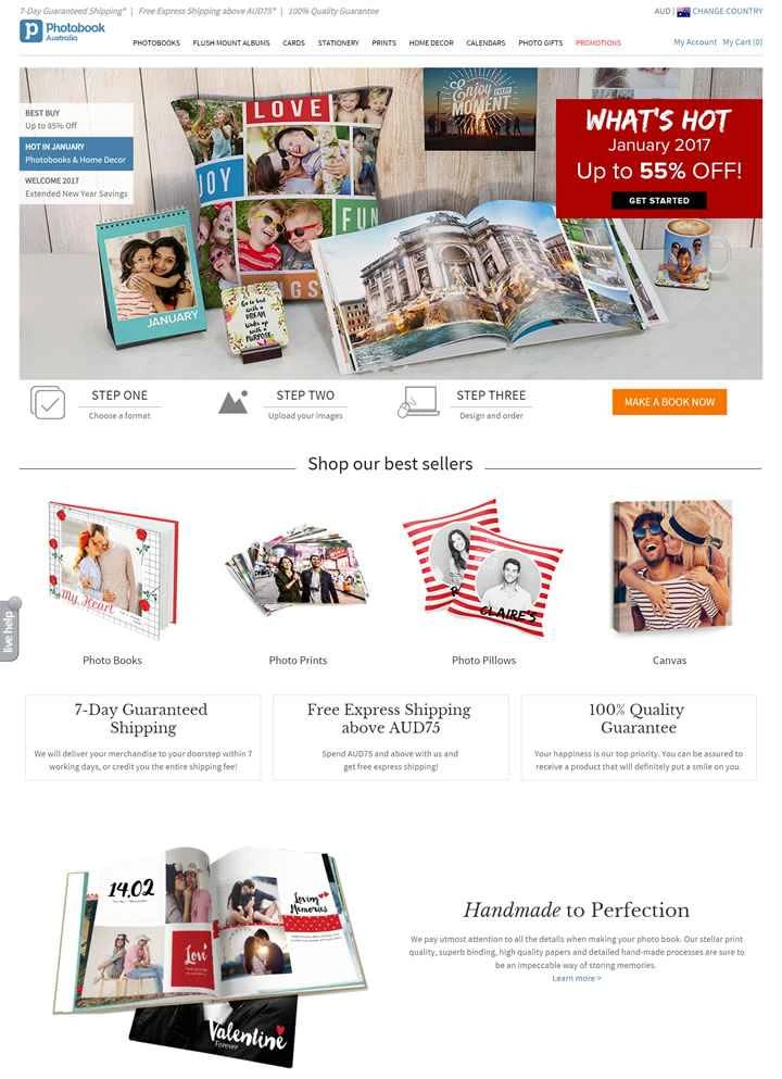 Photobook Australia: フォトブック、ウェディングカード、旅行アルバムの作成。