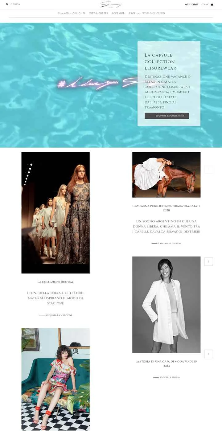 Genny Italy公式サイト：イタリアの高級ファッションブランド