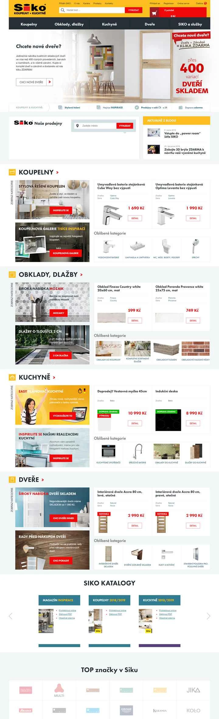 チェコのバスルームとキッチン用品のショッピングサイト：SIKO