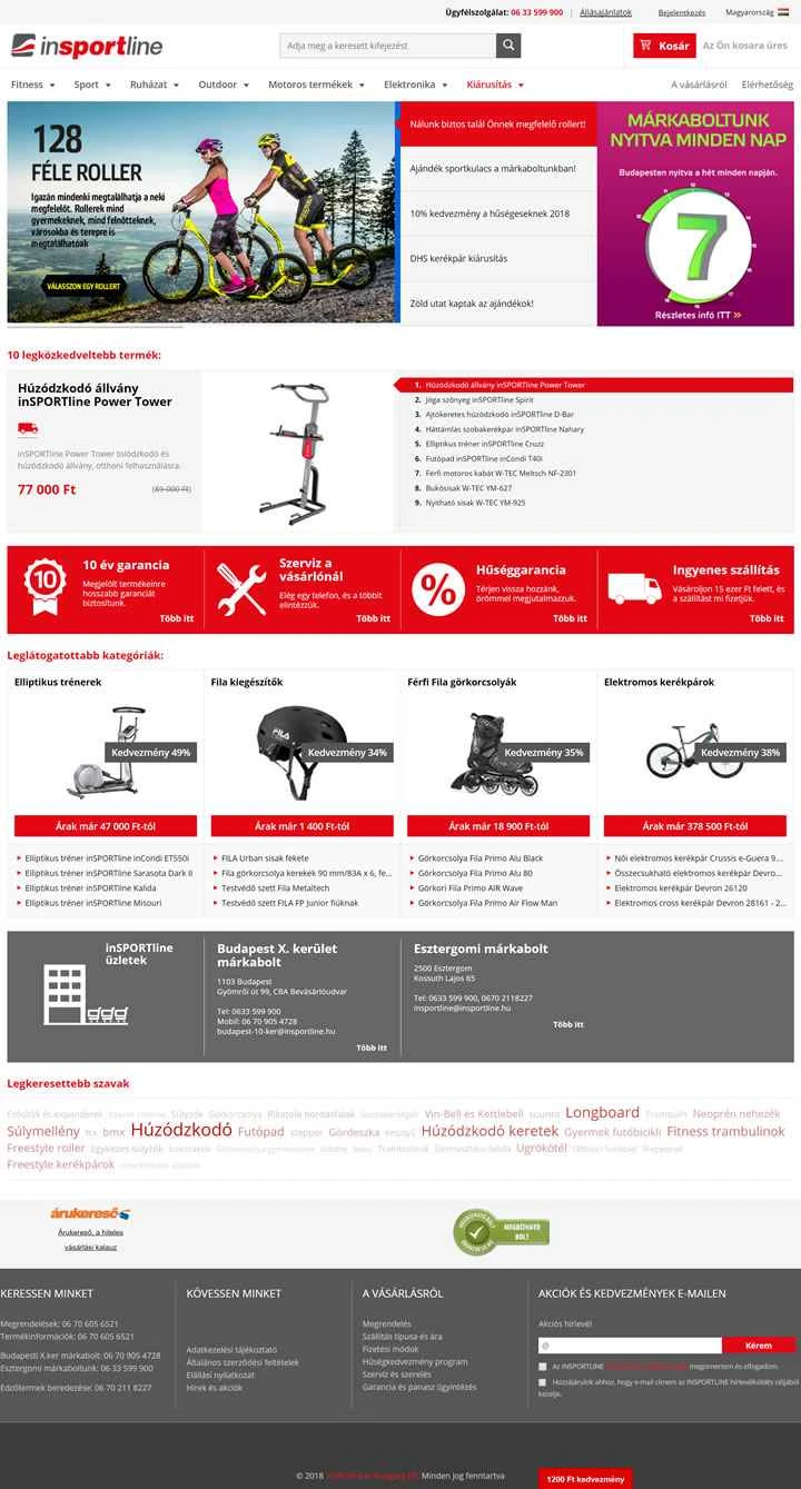 ハンガリー最大のフィットネスメーカー兼小売業者であるinSPORTline