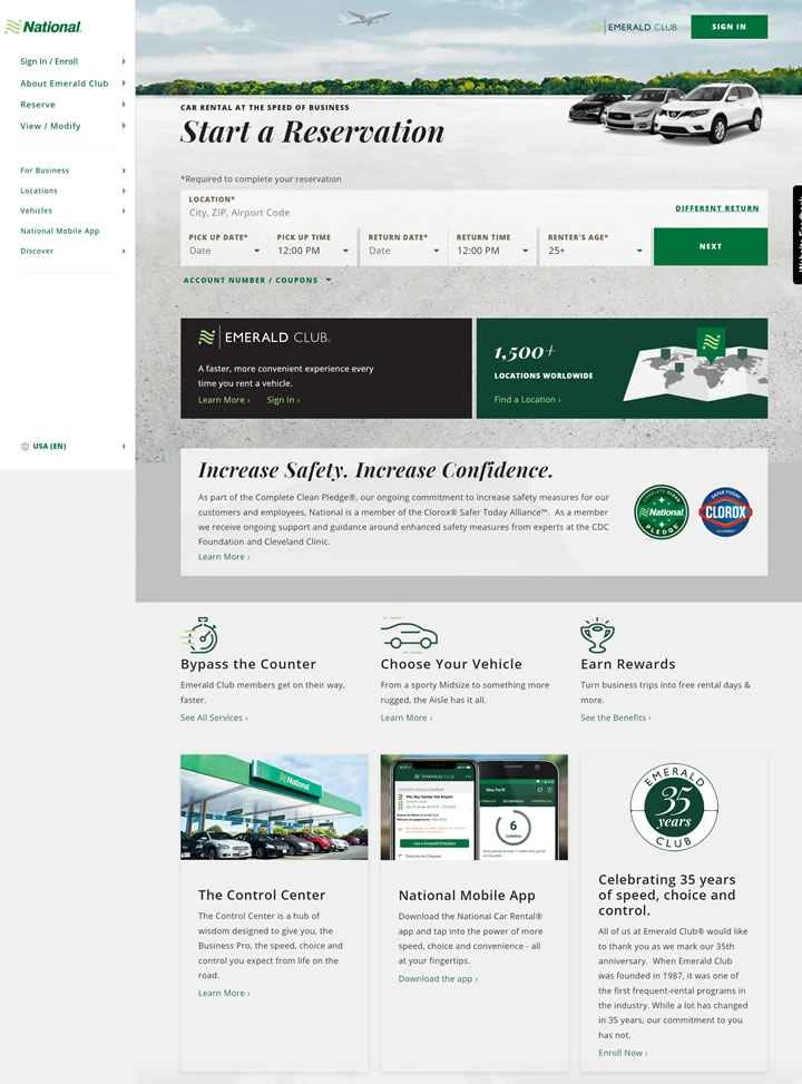 ナショナル・カー・レンタル（米国）