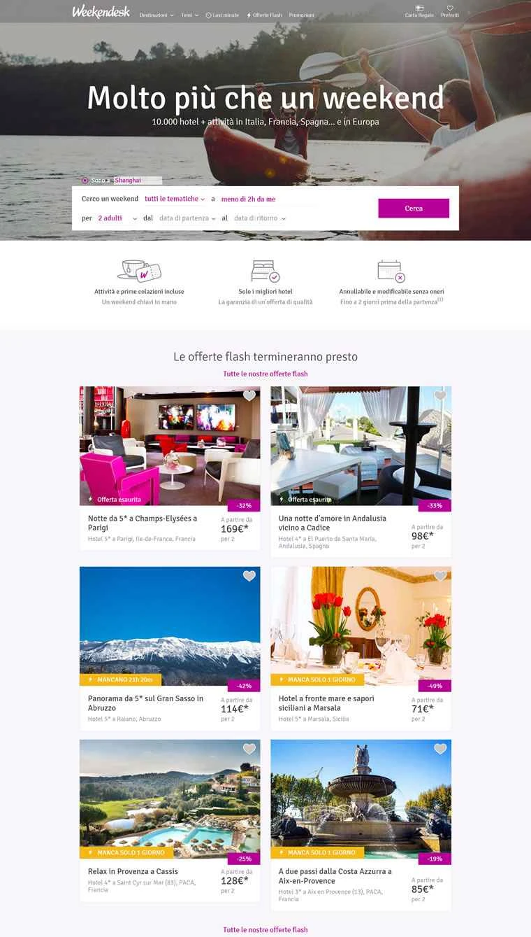 Weekendesk Italy: 魅力的な週末のテーマをいろいろ探ってみよう