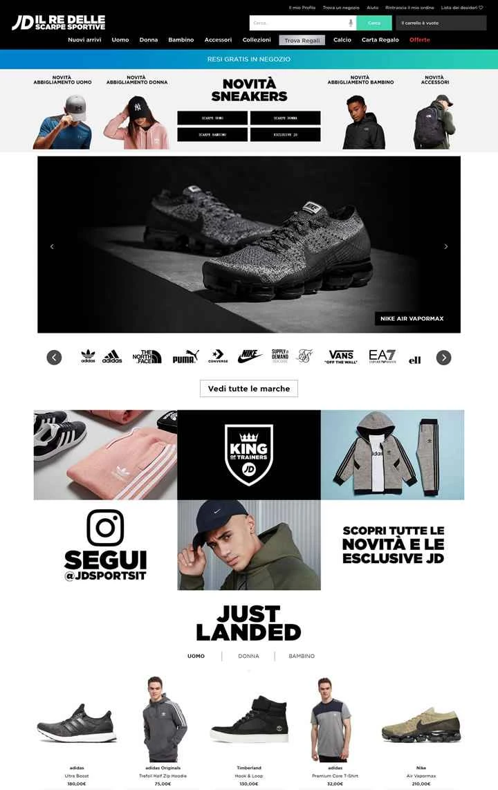 JD Sports Italy: バスケットボールとスポーツファッションの英国リーダー