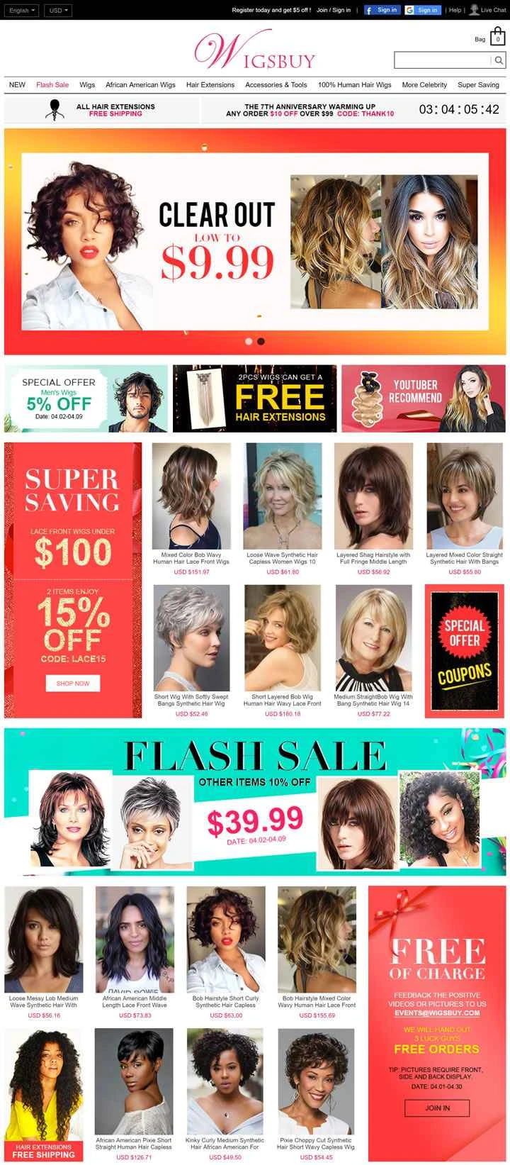 Wigsbuy は、アメリカ発のファッショナブルなウィッグのオンライン ショップです。