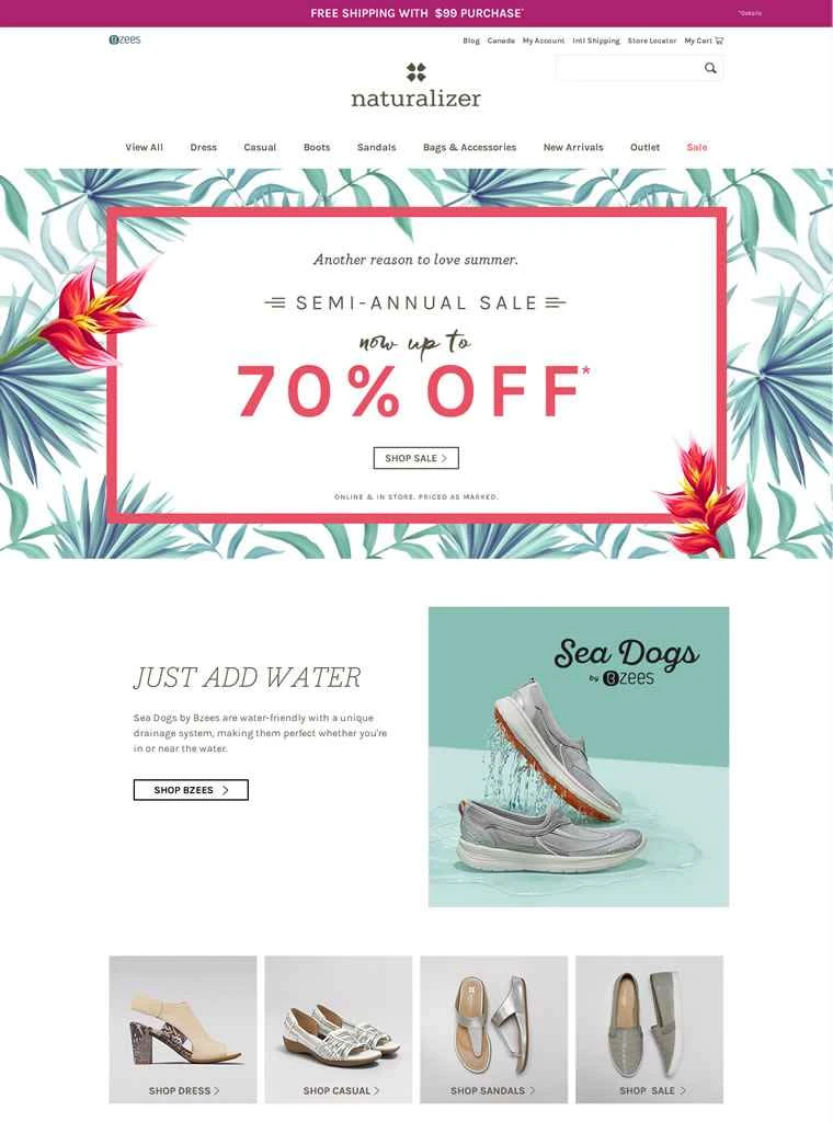 アメリカの女性用靴ブランド：ナチュラライザー