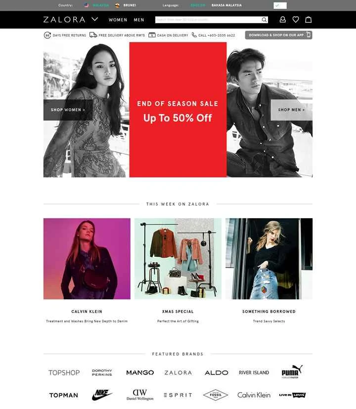 マレーシアのファッション通販サイト「ZALORA Malaysia」