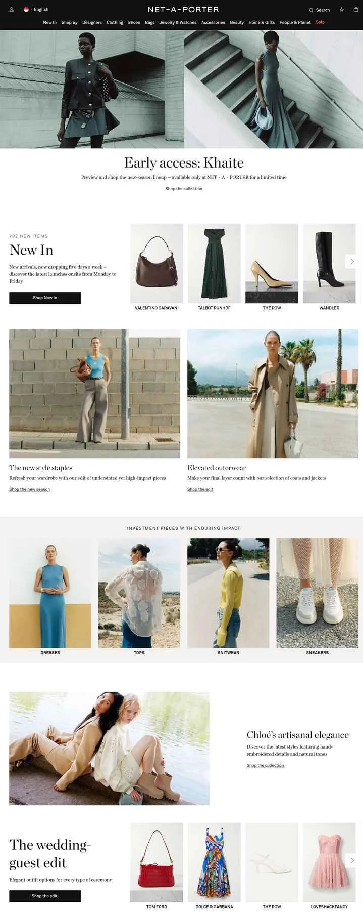 NET-A-PORTER シンガポール公式サイト：女性向けラグジュアリーファッション、ビューティー、ライフスタイル