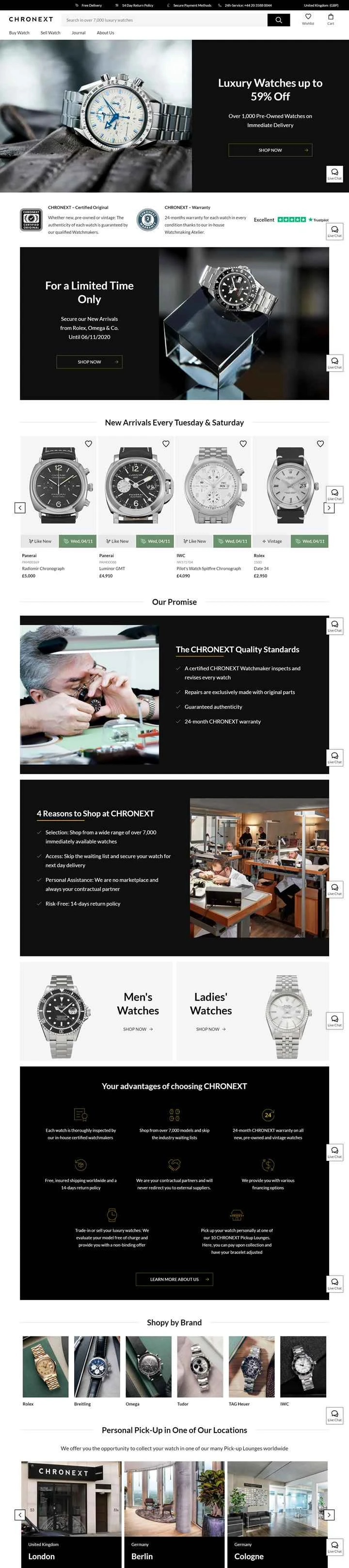 CHRONEXT UK: 高級時計のおすすめ店