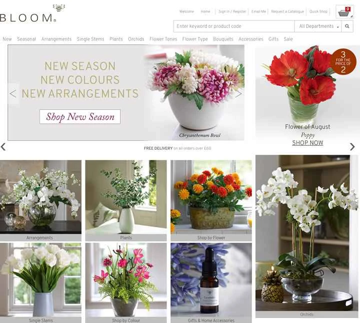シルクフラワー、造花、人工花：BLOOM