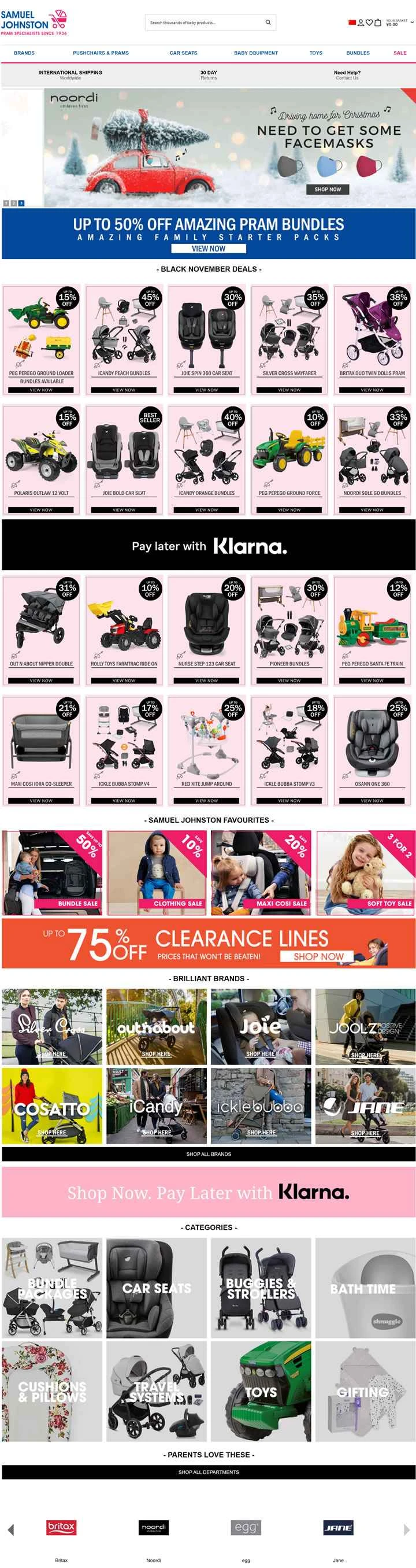 英国のベビー用品専門家、サミュエル・ジョンストン