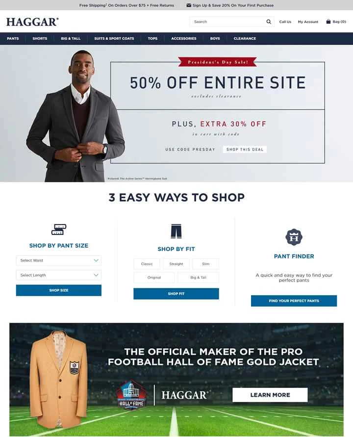 ハガー公式サイト：アメリカのメンズファッションブランド