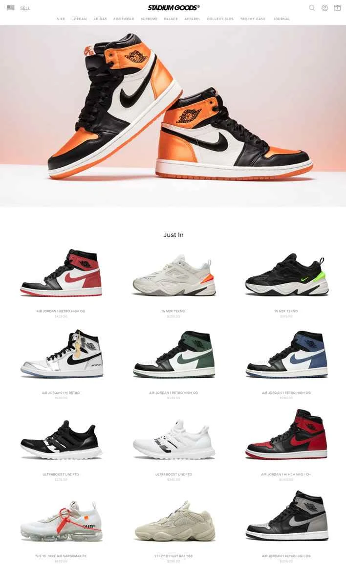 スタジアムグッズ公式サイト：世界有数のスポーツシューズ・アパレル市場