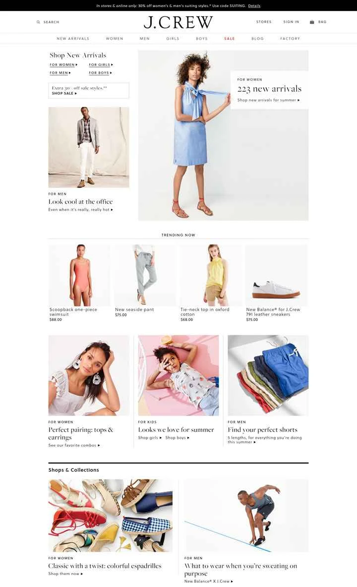 J.Crew公式サイト：アメリカの有名カジュアルウェアブランド