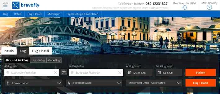 Bravofly ドイツ: 格安航空券とホテルを予約