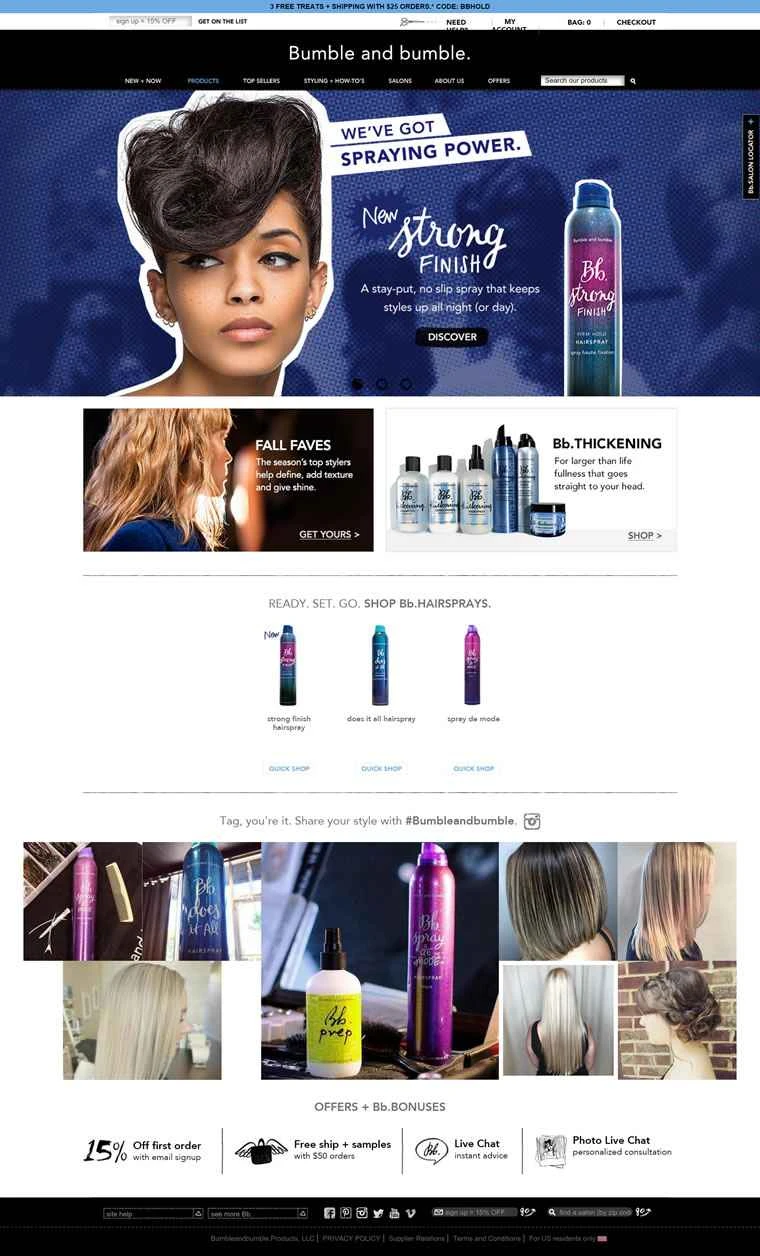 アメリカのヘアケアブランド：バンブルアンドバンブル