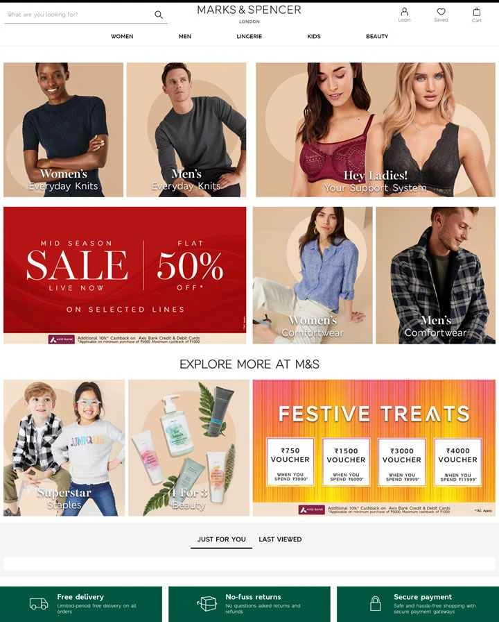 マークス＆スペンサー インド公式ウェブサイト: マークス＆スペンサー インド