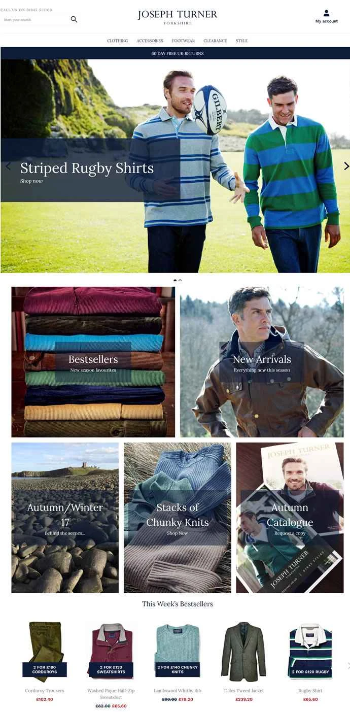 ジョセフ・ターナー メンズウェア