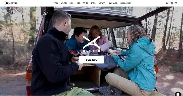 高品質な冬物衣料：Arctix