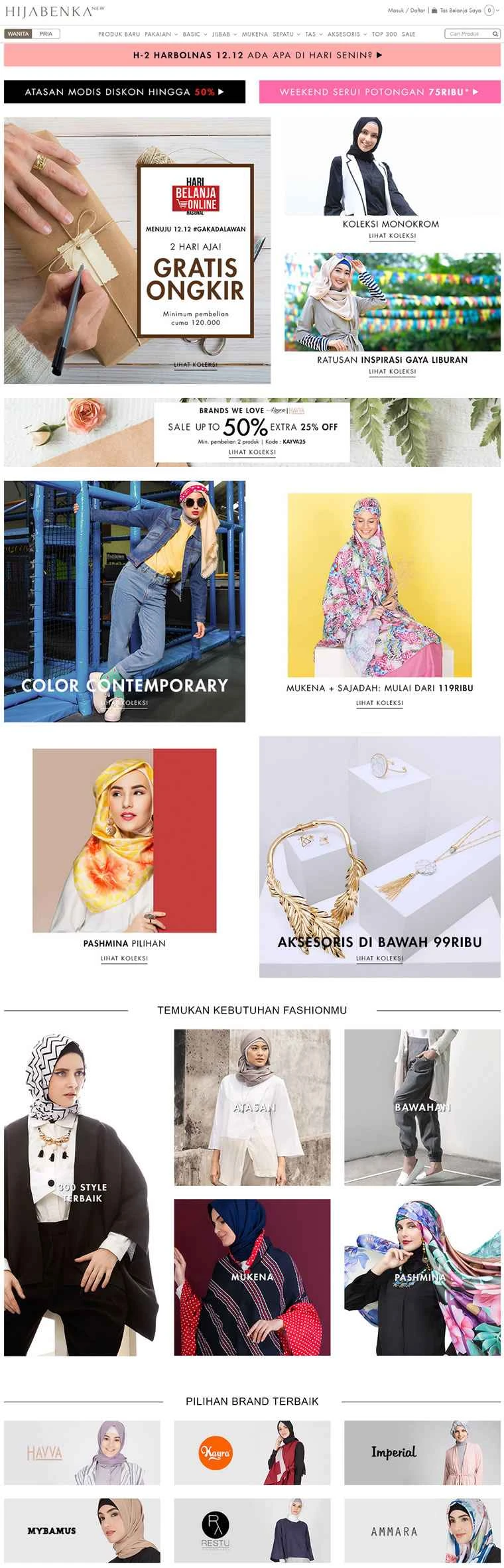 インドネシアのイスラム教徒向けファッションショッピングサイト「Hijabenka」